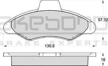 Akebono AN-4375KE - Тормозные колодки, дисковые, комплект unicars.by