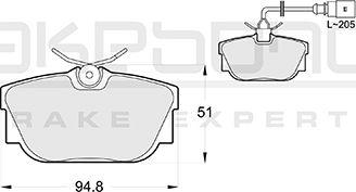 Akebono AN-4290WKE - Тормозные колодки, дисковые, комплект unicars.by