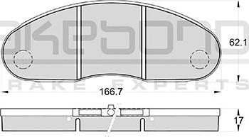 Akebono AN-4244WKE - Тормозные колодки, дисковые, комплект unicars.by