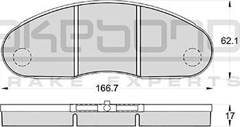 Akebono AN-4245K - Тормозные колодки, дисковые, комплект unicars.by