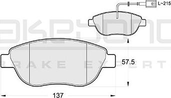 Akebono AN-4286WKE - Тормозные колодки, дисковые, комплект unicars.by