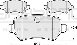 Akebono AN-4283WKE - Тормозные колодки, дисковые, комплект unicars.by