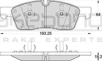 Akebono AN-4794WK - Тормозные колодки, дисковые, комплект unicars.by