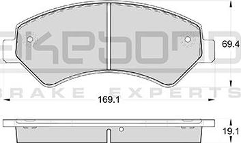 Akebono AN-4792WK - Тормозные колодки, дисковые, комплект unicars.by