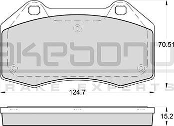 Akebono AN-4740K - Тормозные колодки, дисковые, комплект unicars.by