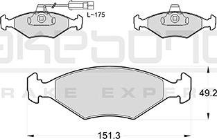 Akebono AN-4759KE - Тормозные колодки, дисковые, комплект unicars.by