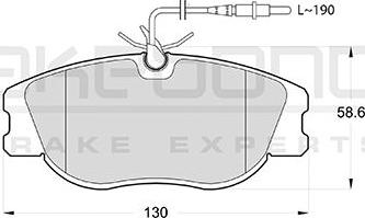 Akebono AN-4761WKE - Тормозные колодки, дисковые, комплект unicars.by