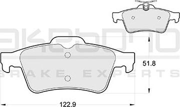 Akebono AN-4768K - Тормозные колодки, дисковые, комплект unicars.by