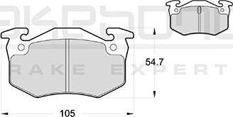 Akebono AN-4762K - Тормозные колодки, дисковые, комплект unicars.by