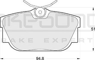 Akebono AN-4780K - Тормозные колодки, дисковые, комплект unicars.by