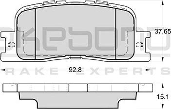 Akebono AN-659KE - Тормозные колодки, дисковые, комплект unicars.by