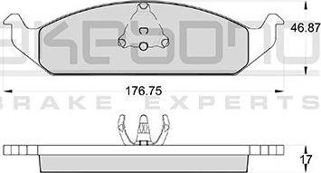 Akebono AN-650WK - Тормозные колодки, дисковые, комплект unicars.by