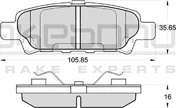 Akebono AN-651WK - Тормозные колодки, дисковые, комплект unicars.by