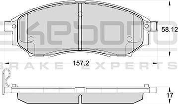 Akebono AN-605WK - Тормозные колодки, дисковые, комплект unicars.by