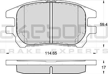 Akebono AN-678WKE - Тормозные колодки, дисковые, комплект unicars.by