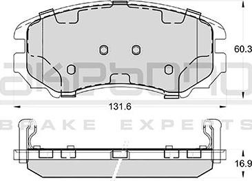 Akebono AN-8090WKE - Тормозные колодки, дисковые, комплект unicars.by