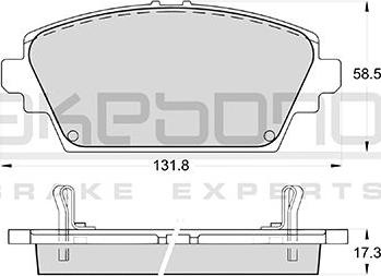 Akebono AN-8052WK - Тормозные колодки, дисковые, комплект unicars.by