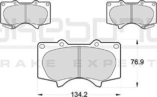 Akebono AN-8068WK - Тормозные колодки, дисковые, комплект unicars.by