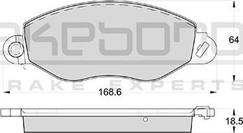 Akebono AN-8085WK - Тормозные колодки, дисковые, комплект unicars.by