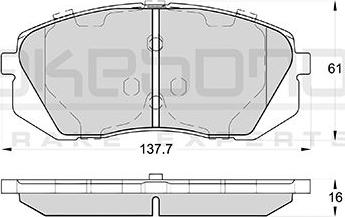 Akebono AN-8191WKE - Тормозные колодки, дисковые, комплект unicars.by