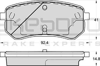 Akebono AN-8140WK - Тормозные колодки, дисковые, комплект unicars.by