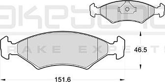 Akebono AN-8156K - Тормозные колодки, дисковые, комплект unicars.by