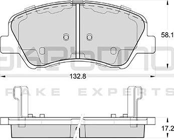 Akebono AN-8219WKE - Тормозные колодки, дисковые, комплект unicars.by