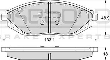 Akebono AN-8236K - Тормозные колодки, дисковые, комплект unicars.by