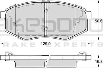 Akebono AN-8222WK - Тормозные колодки, дисковые, комплект unicars.by