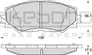 Akebono AN-742K - Тормозные колодки, дисковые, комплект unicars.by