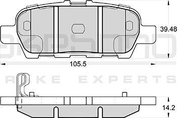 Akebono AN-768WKE - Тормозные колодки, дисковые, комплект unicars.by