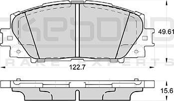 4U Autoparts 37691TY - Тормозные колодки, дисковые, комплект unicars.by