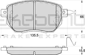 HELLA 8DB 355 033-391 - Тормозные колодки, дисковые, комплект unicars.by