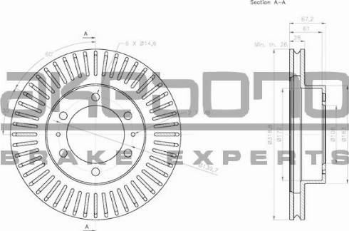 Akebono BN-0938 - Тормозной диск unicars.by