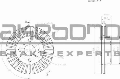 Akebono BN-0971 - Тормозной диск unicars.by