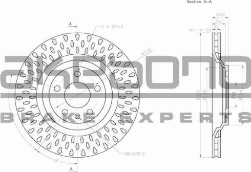 Akebono BN-0544 - Тормозной диск unicars.by