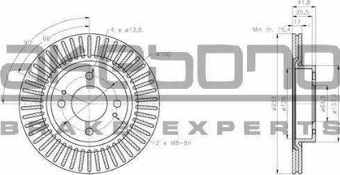 Akebono BN-0629 - Тормозной диск unicars.by