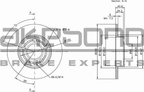 Akebono BN-0004 - Тормозной диск unicars.by