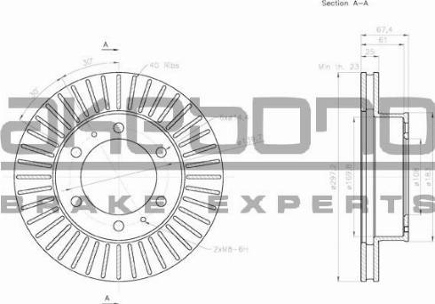 Akebono BN-0859 - Тормозной диск unicars.by