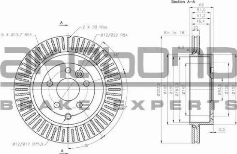 Akebono BN-1314 - Тормозной диск unicars.by