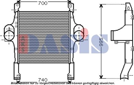 AKS Dasis 407003N - Интеркулер, теплообменник турбины unicars.by