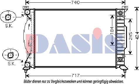 AKS Dasis 480067N - Радиатор, охлаждение двигателя unicars.by