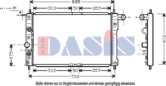 AKS Dasis 510006N - Радиатор, охлаждение двигателя unicars.by