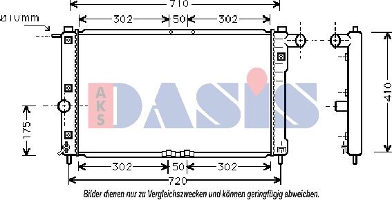 AKS Dasis 510007N - Радиатор, охлаждение двигателя unicars.by