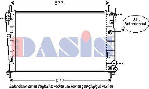 AKS Dasis 090086N - Радиатор, охлаждение двигателя unicars.by