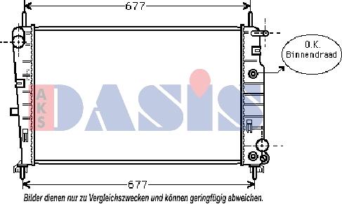 AKS Dasis 090031N - Радиатор, охлаждение двигателя unicars.by