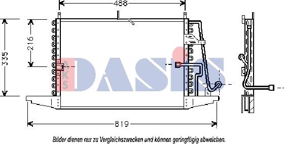 AKS Dasis 092080N - Конденсатор кондиционера unicars.by