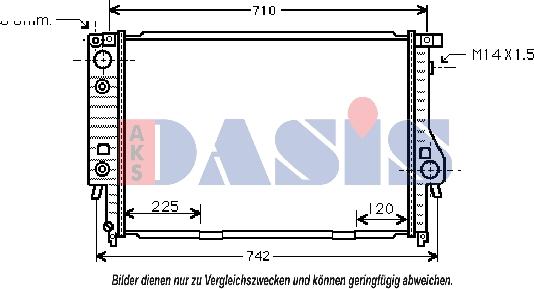 AKS Dasis 051800N - Радиатор, охлаждение двигателя unicars.by