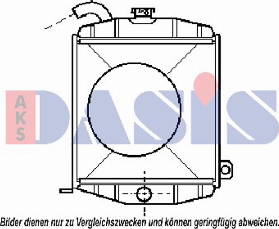 AKS Dasis 080036N - Радиатор, охлаждение двигателя unicars.by
