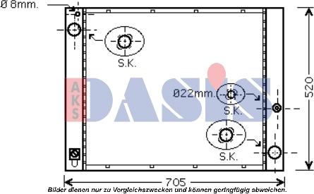 AKS Dasis 020017N - Радиатор, охлаждение двигателя unicars.by